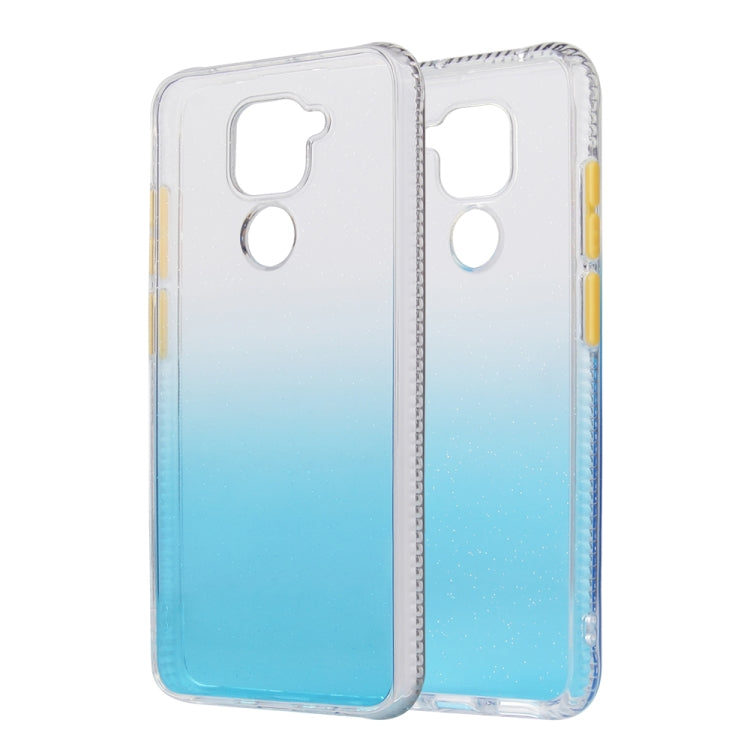 For Xiaomi Redmi Note 9 Gradient Shockproof TPU + Acrylic Protective Case with Detachable Buttons
