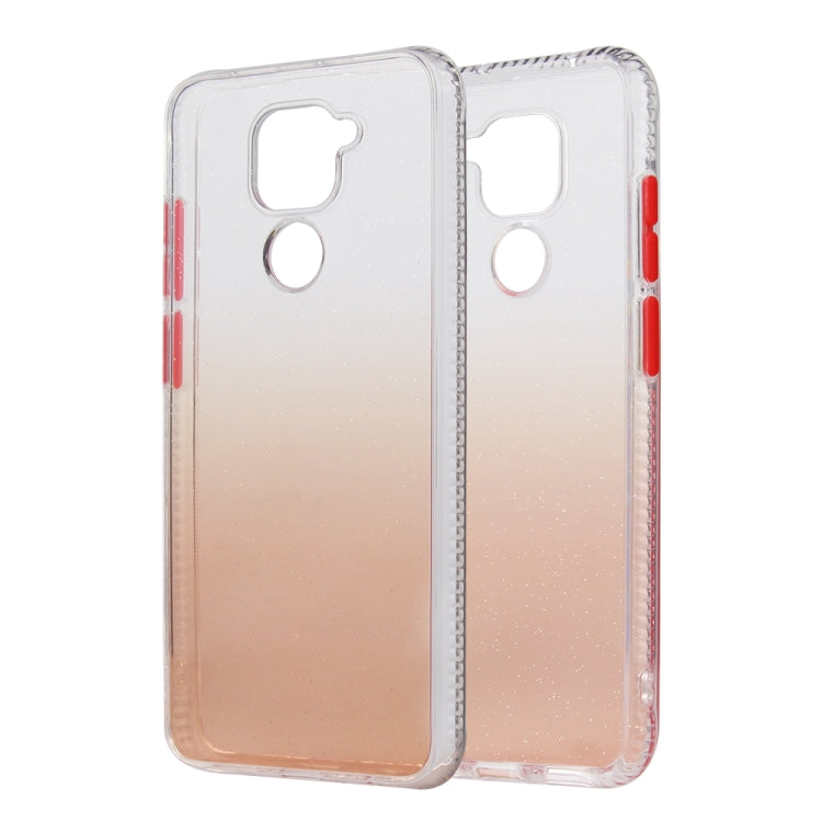 For Xiaomi Redmi Note 9 Gradient Shockproof TPU + Acrylic Protective Case with Detachable Buttons
