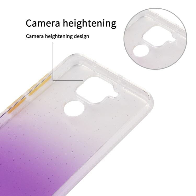 For Xiaomi Redmi Note 9 Gradient Shockproof TPU + Acrylic Protective Case with Detachable Buttons