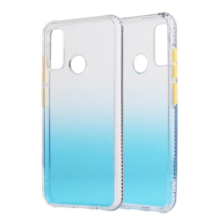 For Huawei P Smart 2020 Gradient Shockproof TPU + Acrylic Protective Case with Detachable Buttons