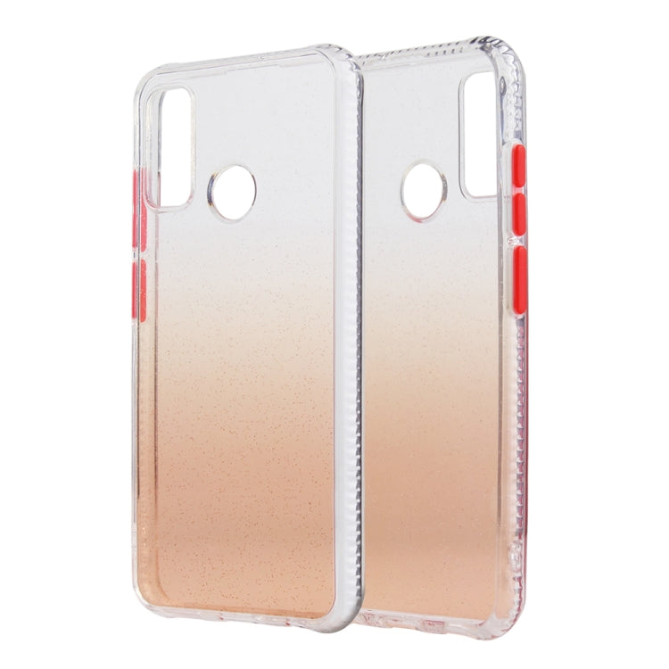 For Huawei P Smart 2020 Gradient Shockproof TPU + Acrylic Protective Case with Detachable Buttons