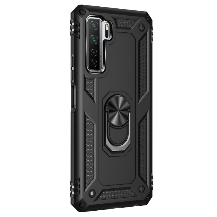 For Huawei P40 Lite 5G Shockproof TPU + PC Protective Case with 360 Degree Rotating Holder