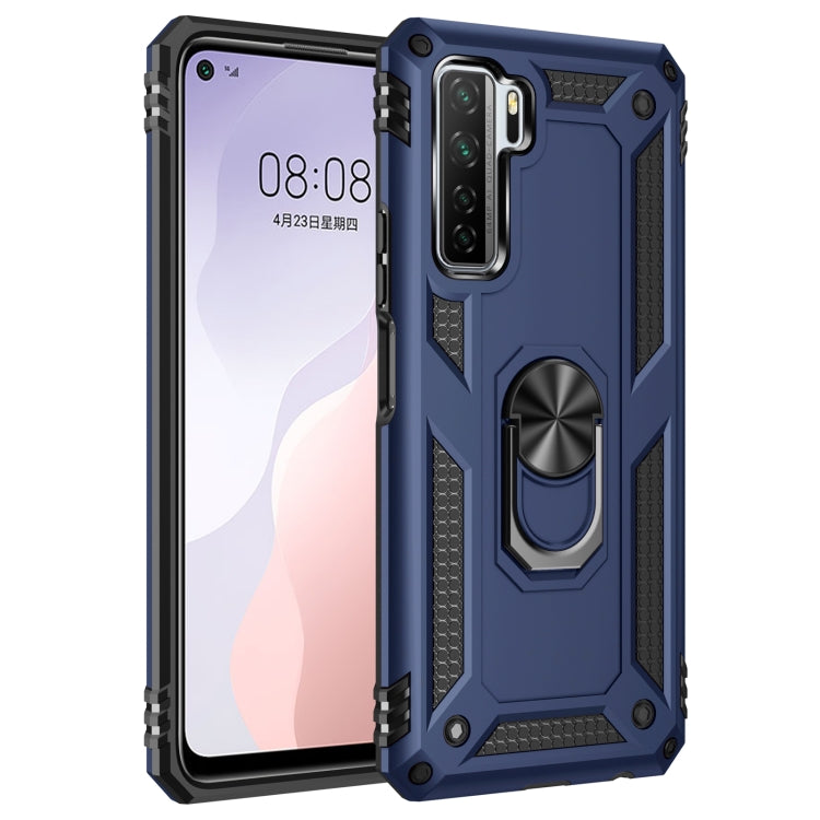 For Huawei P40 Lite 5G Shockproof TPU + PC Protective Case with 360 Degree Rotating Holder