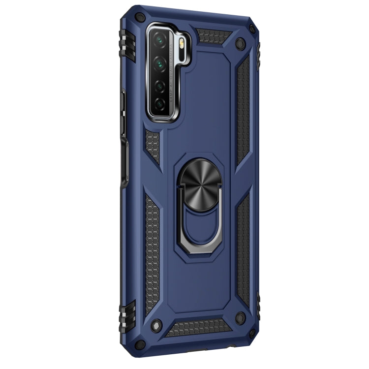 For Huawei P40 Lite 5G Shockproof TPU + PC Protective Case with 360 Degree Rotating Holder