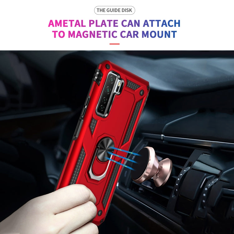 For Huawei P40 Lite 5G Shockproof TPU + PC Protective Case with 360 Degree Rotating Holder