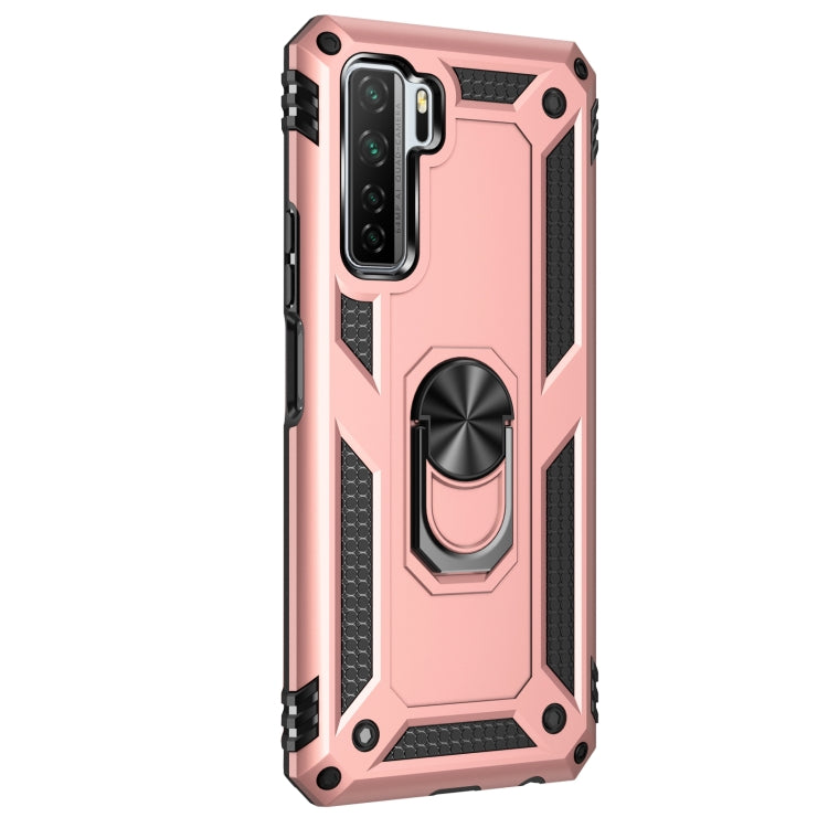 For Huawei P40 Lite 5G Shockproof TPU + PC Protective Case with 360 Degree Rotating Holder