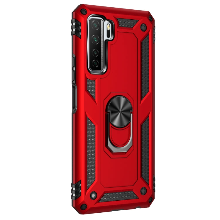 For Huawei P40 Lite 5G Shockproof TPU + PC Protective Case with 360 Degree Rotating Holder