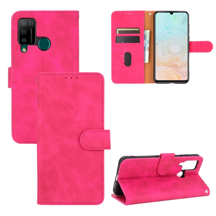 For DOOGEE N20 Pro Solid Color Skin Feel Magnetic Buckle Horizontal Flip Calf Texture PU Leather Case with Holder & Card Slots & Wallet
