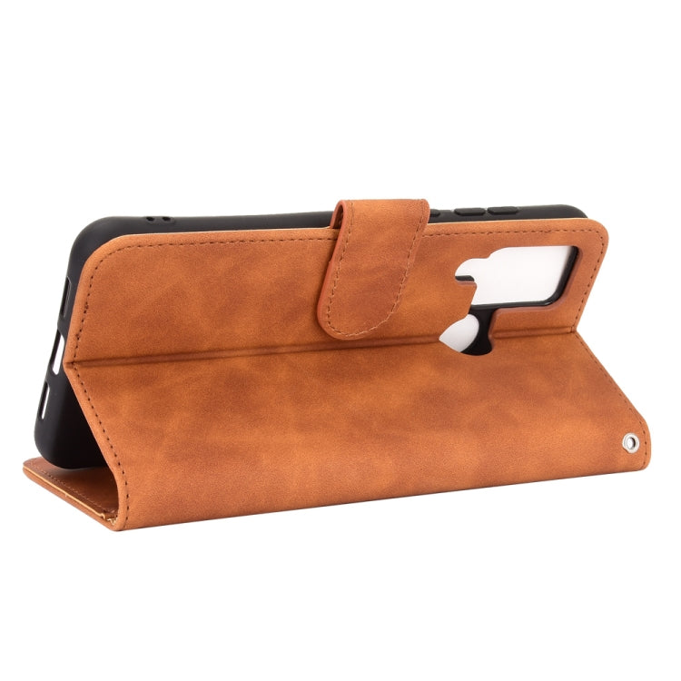 For DOOGEE N20 Pro Solid Color Skin Feel Magnetic Buckle Horizontal Flip Calf Texture PU Leather Case with Holder & Card Slots & Wallet