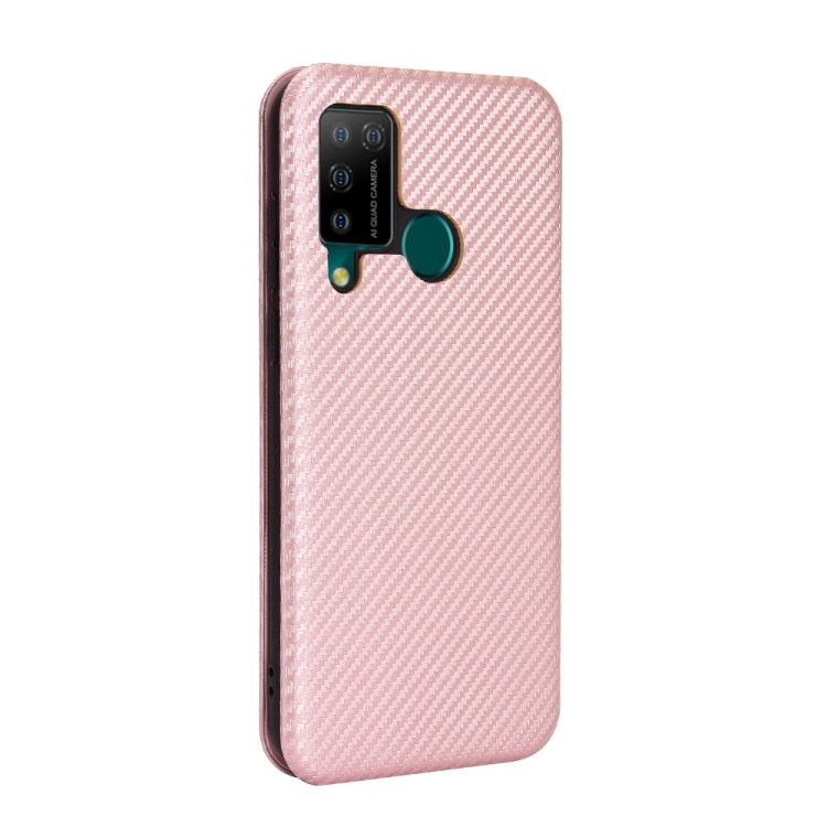 For DOOGEE N20 Pro Carbon Fiber Texture Horizontal Flip TPU + PC + PU Leather Case with Card Slot