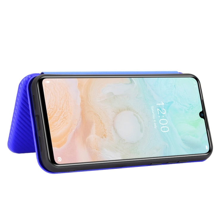 For DOOGEE N20 Pro Carbon Fiber Texture Horizontal Flip TPU + PC + PU Leather Case with Card Slot