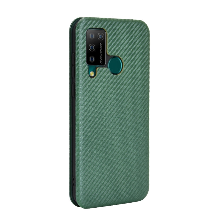 For DOOGEE N20 Pro Carbon Fiber Texture Horizontal Flip TPU + PC + PU Leather Case with Card Slot
