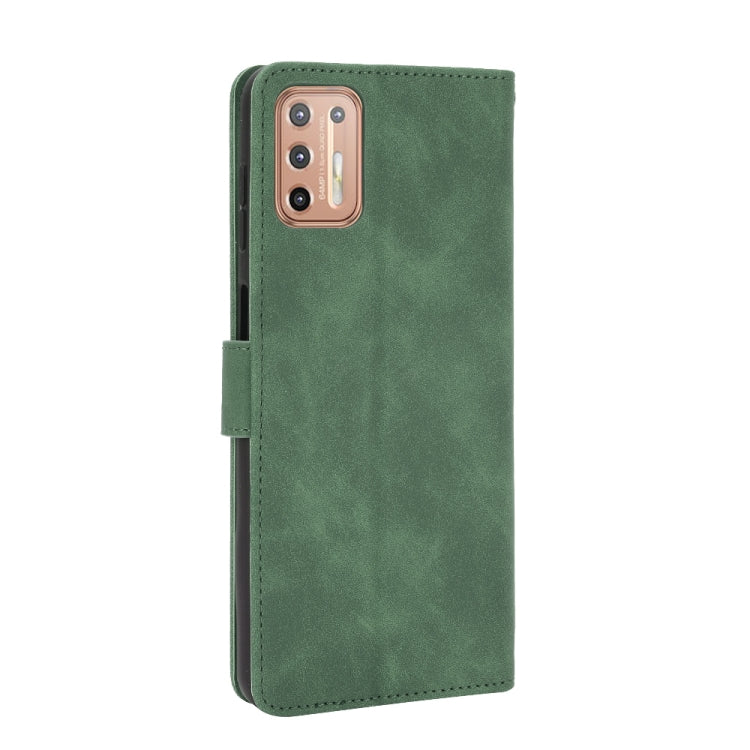 For Motorola Moto G9 Plus Solid Color Skin Feel Magnetic Buckle Horizontal Flip Calf Texture PU Leather Case with Holder & Card Slots & Wallet