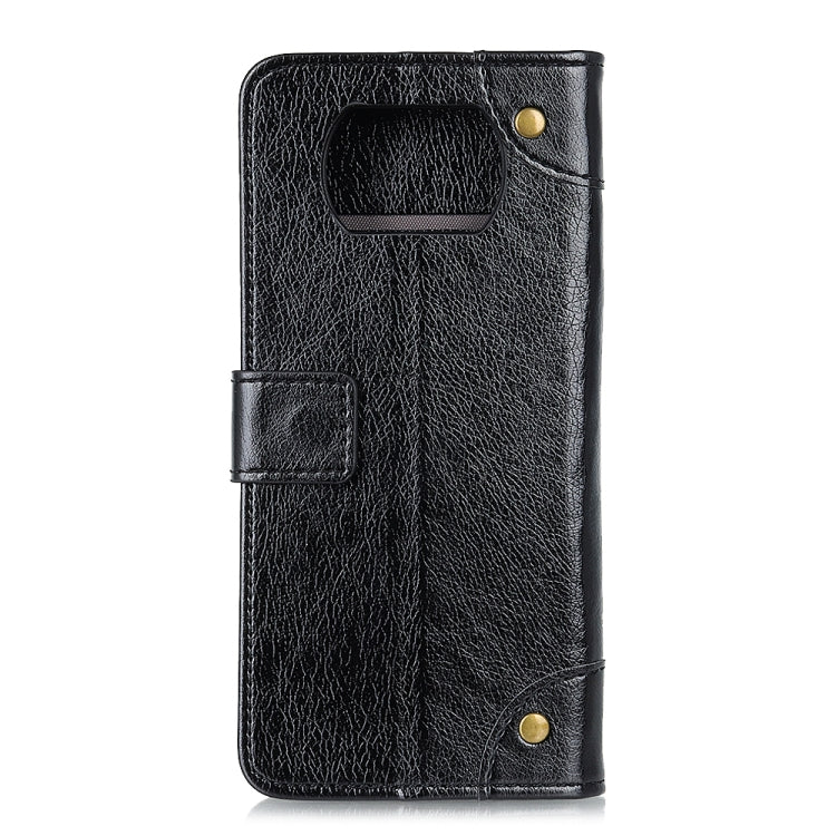 For Xiaomi Poco X3 NFC Copper Buckle Nappa Texture Horizontal Flip Leather Case with Holder & Card Slots & Wallet