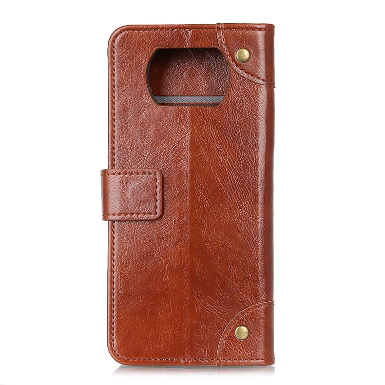 For Xiaomi Poco X3 NFC Copper Buckle Nappa Texture Horizontal Flip Leather Case with Holder & Card Slots & Wallet
