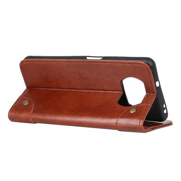 For Xiaomi Poco X3 NFC Copper Buckle Nappa Texture Horizontal Flip Leather Case with Holder & Card Slots & Wallet