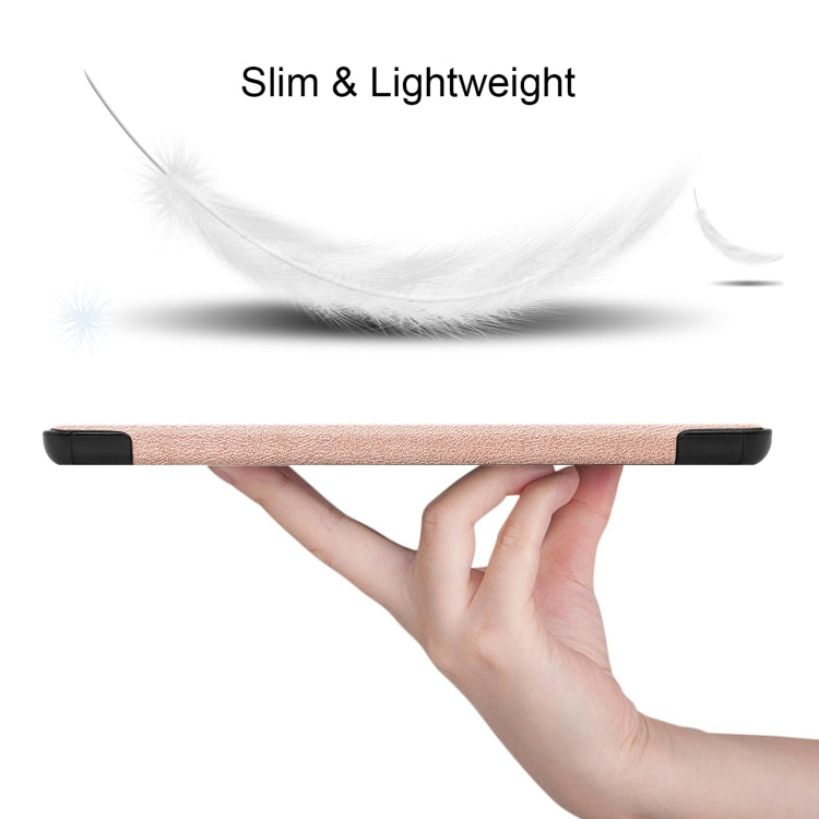 For Sharp Dtab D-41A uster Texture Smart PU Leather Case with Sleep / Wake-up Function & 3-Fold Holder