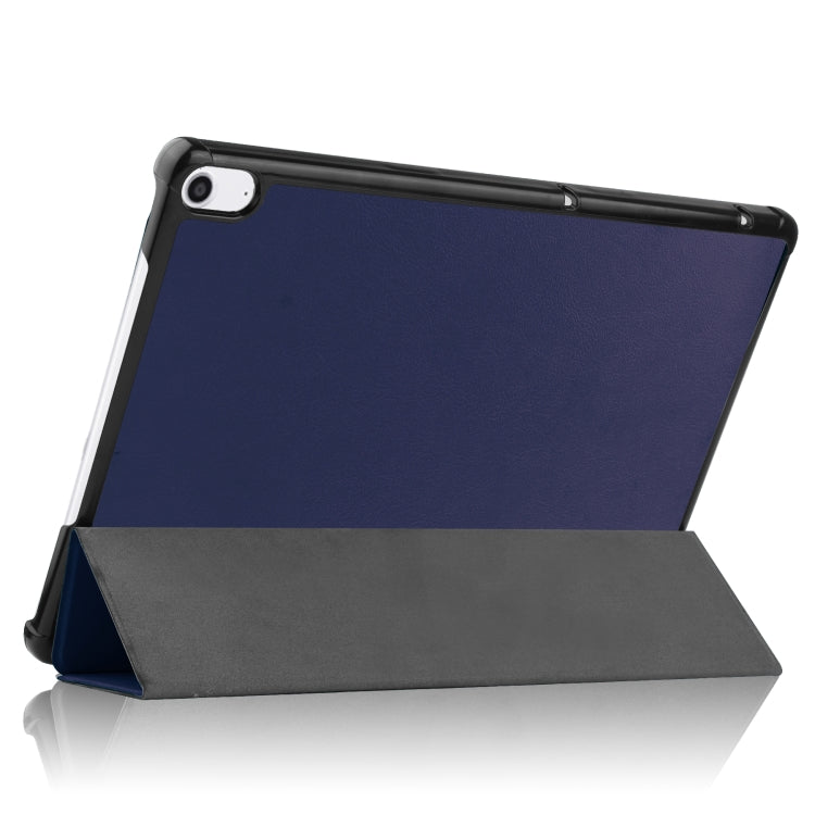 For Sharp Dtab D-41A uster Texture Smart PU Leather Case with Sleep / Wake-up Function & 3-Fold Holder