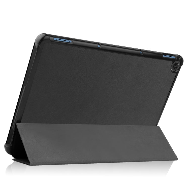 For Lenovo Duet Chromebook uster Texture Smart PU Leather Case with Sleep / Wake-up Function & 3-Fold Holder