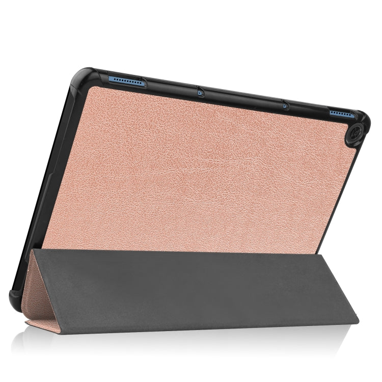 For Lenovo Duet Chromebook uster Texture Smart PU Leather Case with Sleep / Wake-up Function & 3-Fold Holder