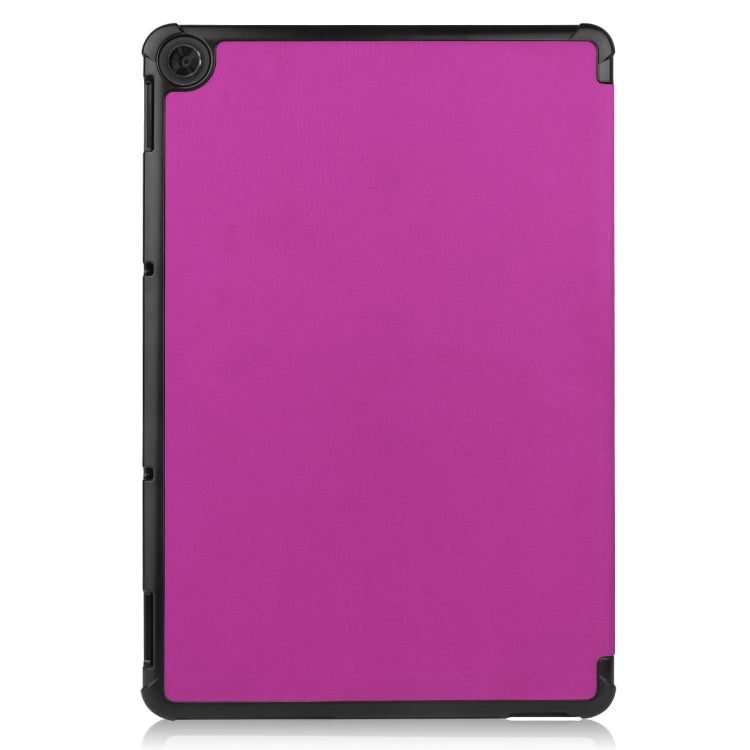 For Lenovo Duet Chromebook uster Texture Smart PU Leather Case with Sleep / Wake-up Function & 3-Fold Holder