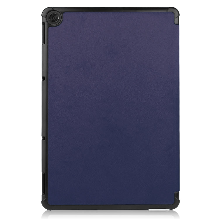 For Lenovo Duet Chromebook uster Texture Smart PU Leather Case with Sleep / Wake-up Function & 3-Fold Holder