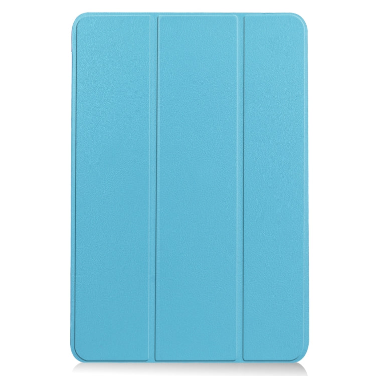 For Lenovo Duet Chromebook uster Texture Smart PU Leather Case with Sleep / Wake-up Function & 3-Fold Holder