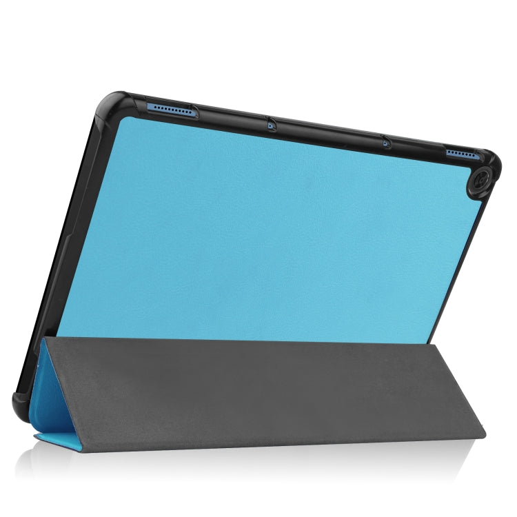 For Lenovo Duet Chromebook uster Texture Smart PU Leather Case with Sleep / Wake-up Function & 3-Fold Holder