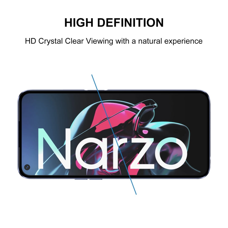 For OPPO Realme Narzo Full Glue Full Screen Tempered Glass Film