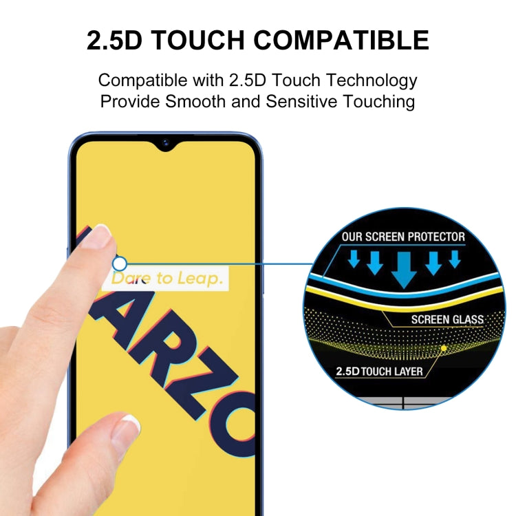 For OPPO Realme Narzo 10A Full Glue Full Screen Tempered Glass Film
