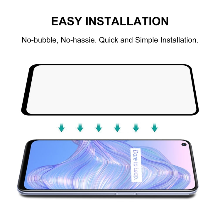 For OPPO Realme V5 5G Full Glue Full Screen Tempered Glass Film
