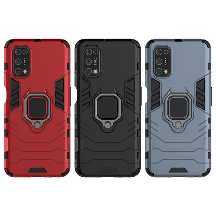For OPPO Realme V5 5G PC + TPU Shockproof Protective Case with Magnetic Ring Holder
