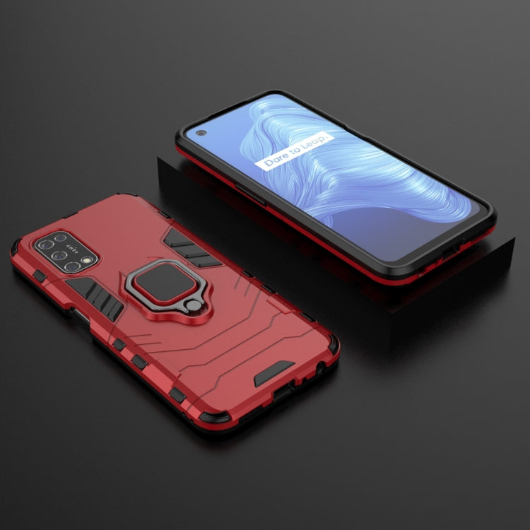 For OPPO Realme V5 5G PC + TPU Shockproof Protective Case with Magnetic Ring Holder