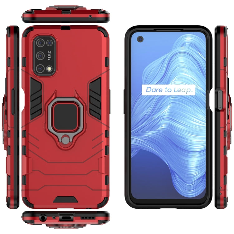 For OPPO Realme V5 5G PC + TPU Shockproof Protective Case with Magnetic Ring Holder