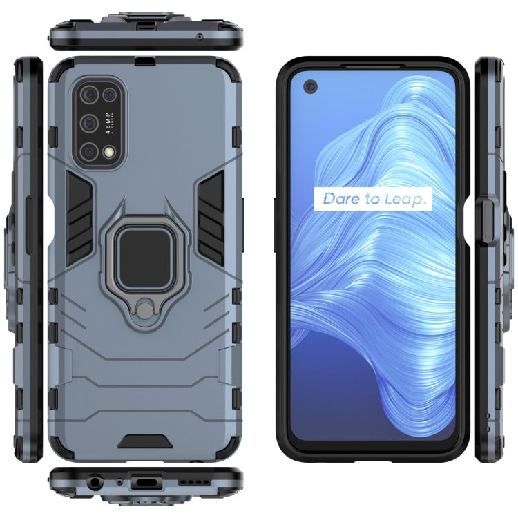 For OPPO Realme V5 5G PC + TPU Shockproof Protective Case with Magnetic Ring Holder