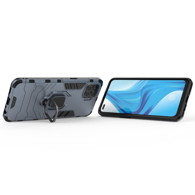 For OPPO F17 Pro PC + TPU Shockproof Protective Case with Magnetic Ring Holder