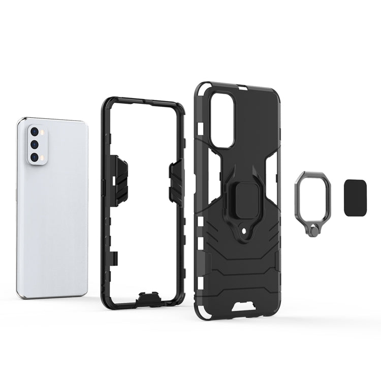 For OPPO Realme 7 Pro PC + TPU Shockproof Protective Case with Magnetic Ring Holder