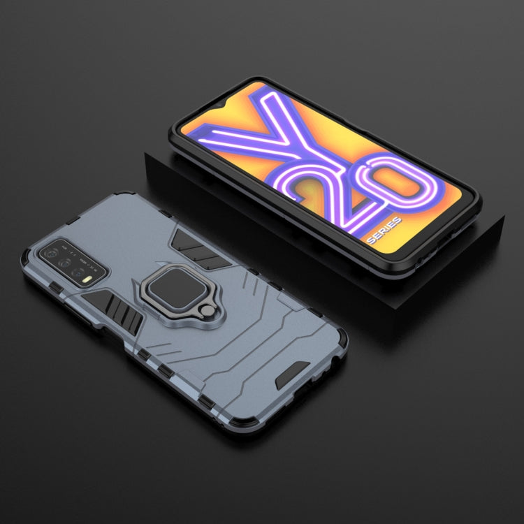 For Vivo Y20 PC + TPU Shockproof Protective Case with Magnetic Ring Holder