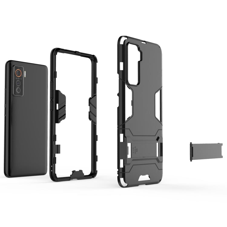 For Vivo iQOO 5 5G PC + TPU Shockproof Protective Case with Holder