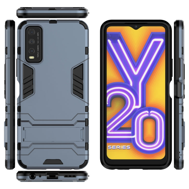 For Vivo Y20 PC + TPU Shockproof Protective Case with Holder
