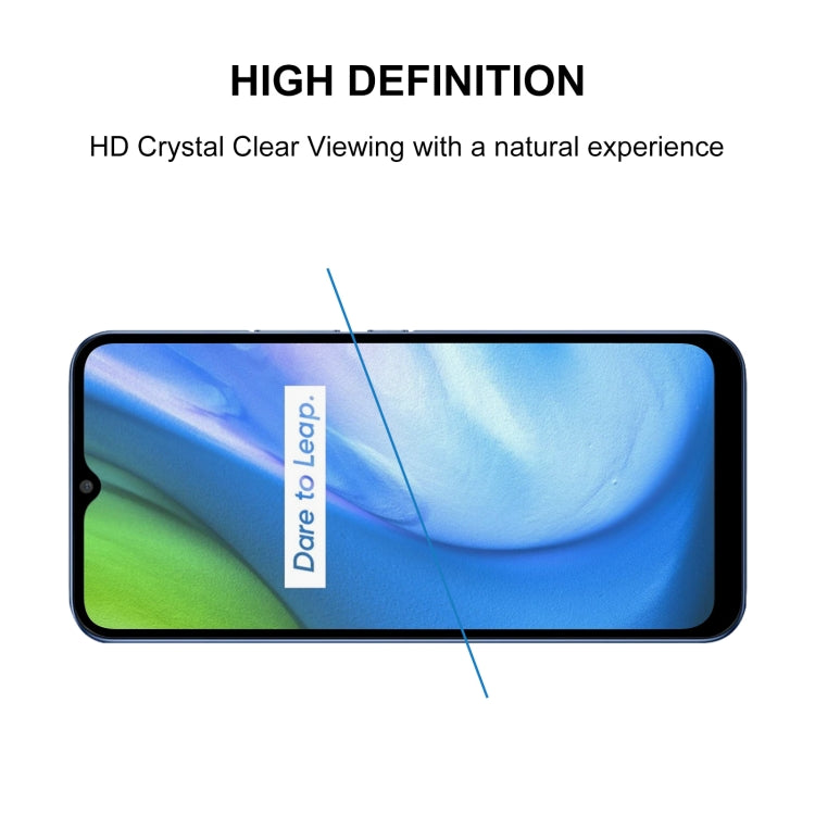 For OPPO Realme V3 25 PCS Full Glue Full Screen Tempered Glass Film