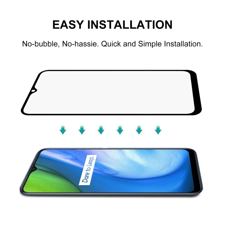 For OPPO Realme V3 25 PCS Full Glue Full Screen Tempered Glass Film