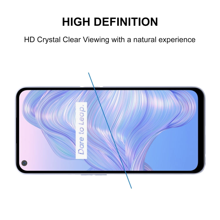 For OPPO Realme V5 5G 25 PCS Full Glue Full Screen Tempered Glass Film