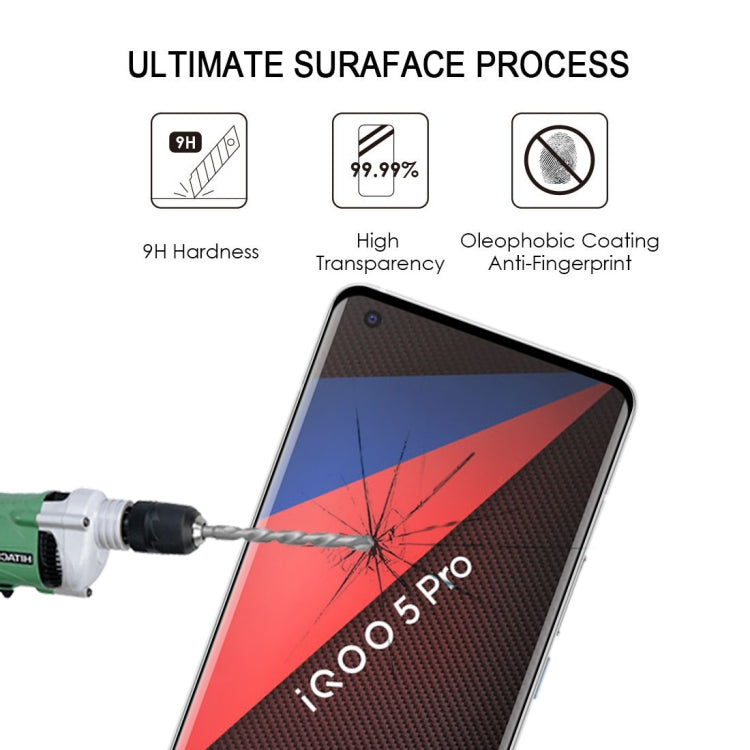 For Vivo IQOO 5 Pro 5G Full Glue Full Screen Tempered Glass Film