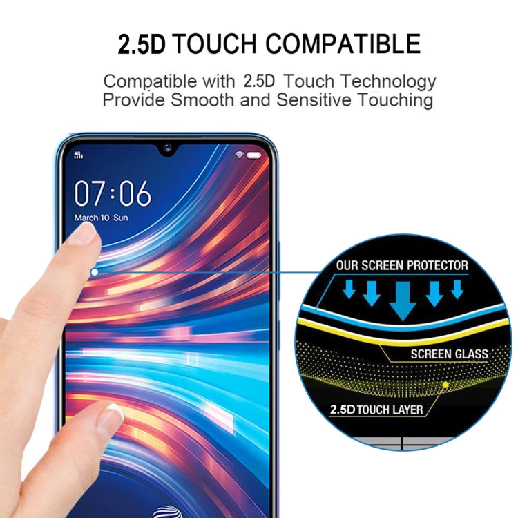 For Vivo Y7s Full Glue Full Screen Tempered Glass Film
