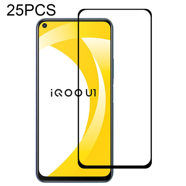 For Vivo IQOO U1 25 PCS Full Glue Full Screen Tempered Glass Film