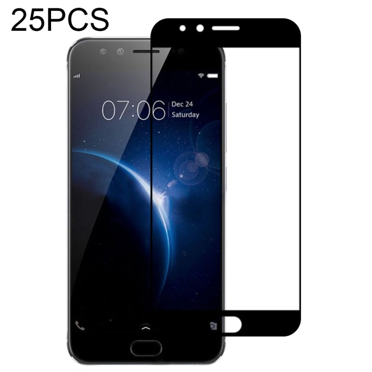 For Vivo X9i 25 PCS Full Glue Full Screen Tempered Glass Film