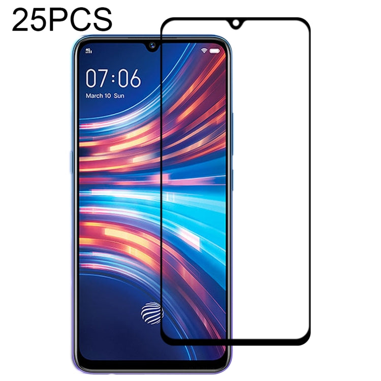 For Vivo Y7s 25 PCS Full Glue Full Screen Tempered Glass Film