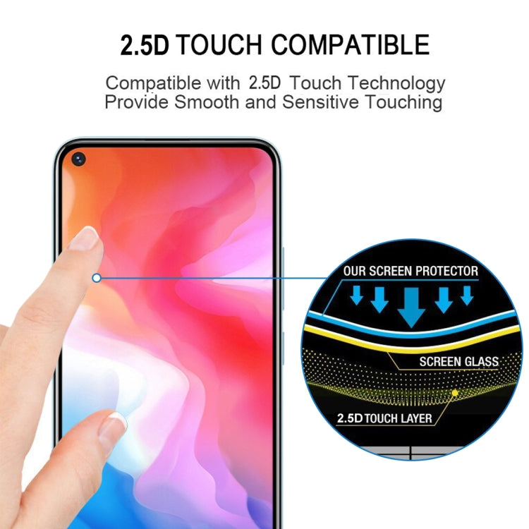 For Vivo Y50 25 PCS Full Glue Full Screen Tempered Glass Film