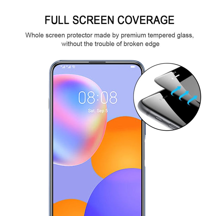 For Huawei Y9a Full Glue Full Screen Tempered Glass Film